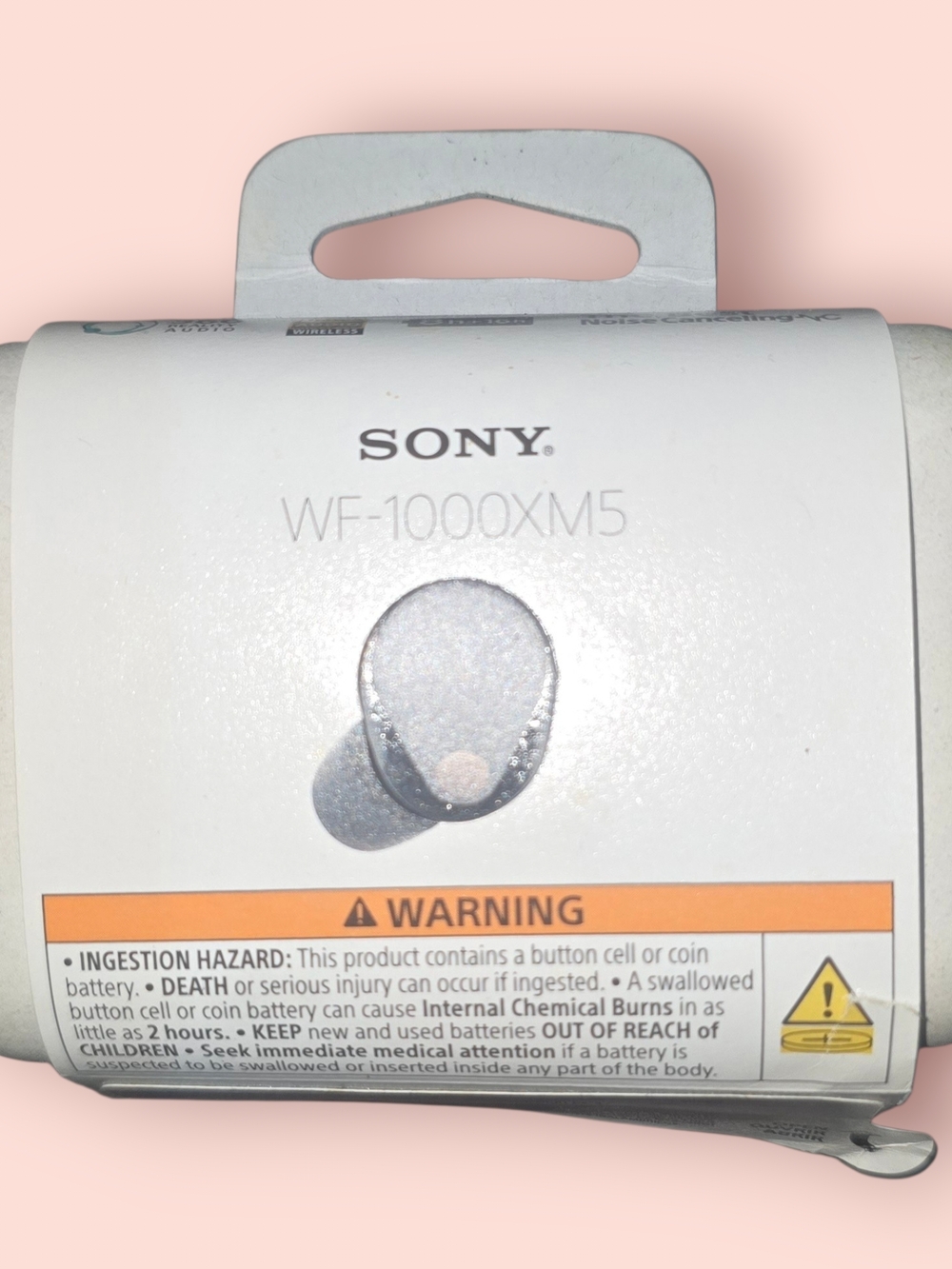 Sony WF-1000XM5 Earbuds in White with Silver Accents